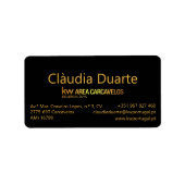 Schwarze Minimale UAWG für das Consulting von Logo Adressaufkleber (Vorne)