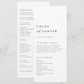Schwarze minimalistische handgeschriebene moderne programm (Vorne/Hinten)