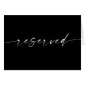 Schwarze Minimalistische Hochzeit | Skriptvorbehal (Vorderseite (Horizontal))