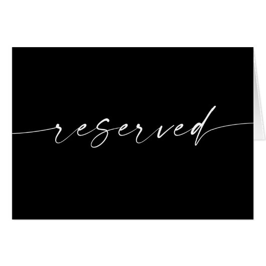 Schwarze Minimalistische Hochzeit | Skriptvorbehal (Vorderseite (Horizontal))