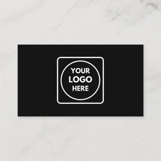 Schwarze Minimalistische Karte | Benutzerdefiniert (Vorderseite)