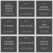 Schwarze Minimalistische Küchenzeile - Lebensmitte Aufkleber (Vorderseite)