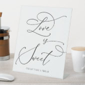 Schwarze Minimalistische Liebe ist Sweet Dessert B Sockelschild (In Situ)