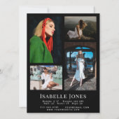 Schwarze Minimalistische Modell Actor 4 Foto Comp (Vorderseite)