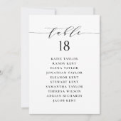 Schwarze Minimalistische Script-Hochzeitsplankarte Einladung (Vorderseite)