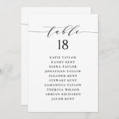 Schwarze Minimalistische Script-Hochzeitsplankarte Einladung (Vorne/Hinten)