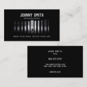 Schwarze minimalistische Visitenkarten Visitenkarte (Vorne/Hinten)