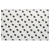 Schwarze Minischweine und Herz-Silhouette Stoff (Fat Quarter (45,7 x 55,9 cm))