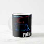 Schwarze Miss Fieroline Kaffeetasse (Vorderseite Links)