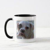 Schwarze mit Augen Boxer-Hundekaffee-Tasse Tasse (Links)
