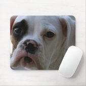 Schwarze mit Augen Boxer-Hundemausunterlage Mousepad (Mit Mouse)
