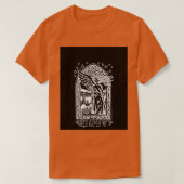 Schwarze Mit Augen Engel Invertierte Grafik T-Shirt (Design vorne)