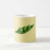 Schwarze mit Augen Erbsen Kaffeetasse (Mittel)