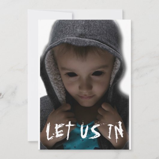 Schwarze mit Augen Kinder BEK ließen uns in Creepy Einladung (Vorderseite)