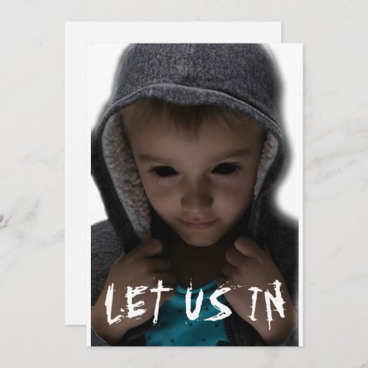 Schwarze mit Augen Kinder BEK ließen uns in Creepy Einladung (Vorne/Hinten)