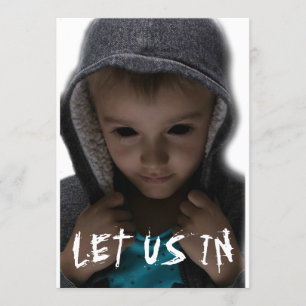 Schwarze mit Augen Kinder BEK ließen uns in Creepy Einladung