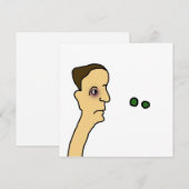 Schwarze Mit Augen Peas-Blank-Karte (Vorne/Hinten)