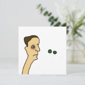 Schwarze Mit Augen Peas-Blank-Karte (Stehend Vorderseite)