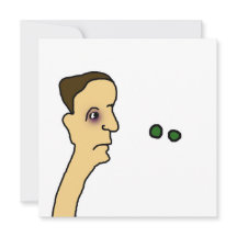Schwarze Mit Augen Peas-Blank-Karte