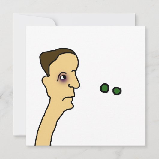 Schwarze Mit Augen Peas-Blank-Karte (Vorderseite)
