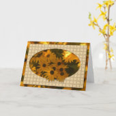 Schwarze Mit Augen Susan Birthday Card (Großaufdru Karte (Gelbe Blume)