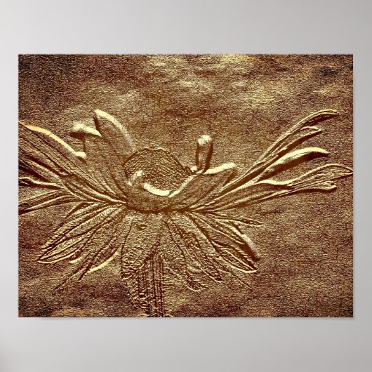 Schwarze Mit Augen Susan Blume Skulptur Poster (Vorne)