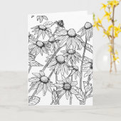 Schwarze mit Augen Susan-Blumen-Farbe es sich Karte (Gelbe Blume)