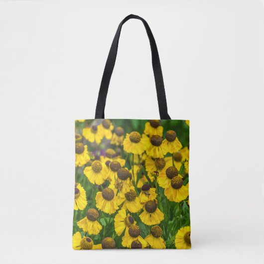 Schwarze mit Augen Susan-Blumen Taschen-Tasche Tasche (Vorderseite)