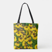 Schwarze mit Augen Susan-Blumen Taschen-Tasche Tasche (Rückseite)