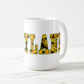 Schwarze mit Augen Susan Kaffee-Tasse Marylands Kaffeetasse (VorderseiteRechts)