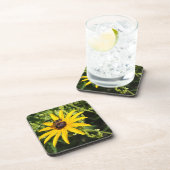 Schwarze Mit Augen Susan mit Wasp Getränkeuntersetzer (Rechte Seite)
