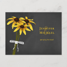 Schwarze Mit Augen Susan Save the Date knüpfen den Ankündigungspostkarte