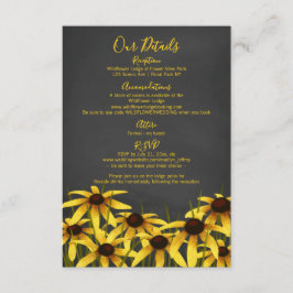 Schwarze Mit Augen Susan Wildblume Hochzeit Begleitkarte