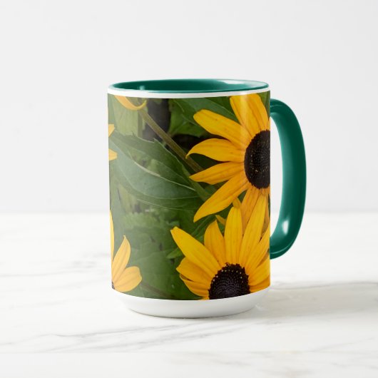 Schwarze Mit Augen Susan Zwei-Toner-Tasse Tasse (VorderseiteRechts)