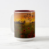 Schwarze Mit Augen Susans, Original von Gary Polin Zweifarbige Tasse (Vorderseite Links)