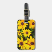Schwarze Mit Augen Susans - Rudbeckias Gepäckanhänger (Vorderseite vertikal)