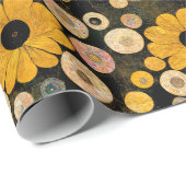 Schwarze Mit Augen Susans und Abstrakte Blasen | K Geschenkpapier (Rolleneckpunkt)