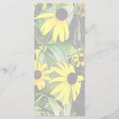 Schwarze Mit Augen Suspensionen von der Steinmauer Menükarte (Rückseite)