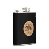 Schwarze Mit Monogramm Flasche - Zodiac - Skorpio Flachmann (Rechts)