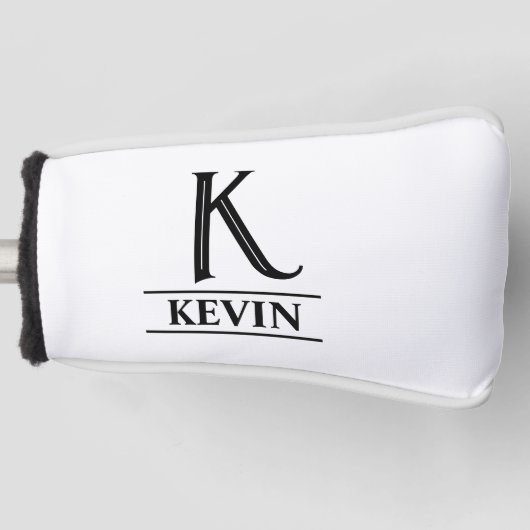Schwarze Mit Monogramm Putter Kopfbedeckung Golf Headcover (Vorderseite)