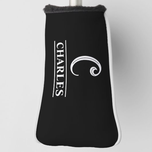 Schwarze Mit Monogramm Putter Kopfbedeckung Golf Headcover (Rotieren 90)