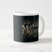 Schwarze Mitternachts-Kaffeetasse Jumbo-Tasse (Vorderseite Rechts)