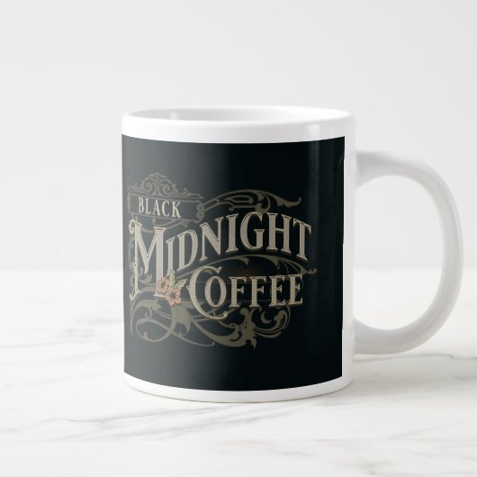 Schwarze Mitternachts-Kaffeetasse Jumbo-Tasse (Rechts)