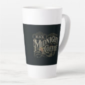 Schwarze Mitternachts-Kaffeetasse Milchtasse (Rechte Ecke)