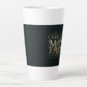 Schwarze Mitternachts-Kaffeetasse Milchtasse (Vorderseite)