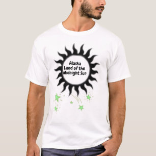 Schwarze Mitternachtssonne von Alaska T-Shirt