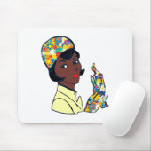 schwarze Mod-Lady Mousepad (Mit Mouse)