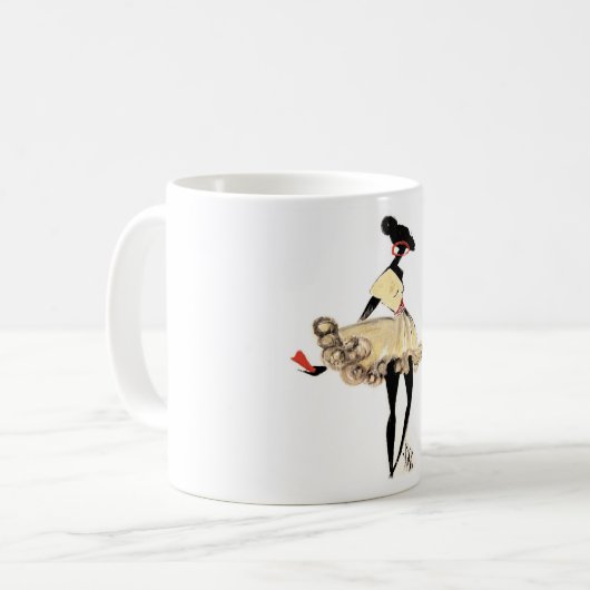 SCHWARZE MODE KAFFEETASSE (Vorderseite Links)