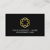 Schwarze moderne Anstellungskarte Visitenkarte (Vorderseite)