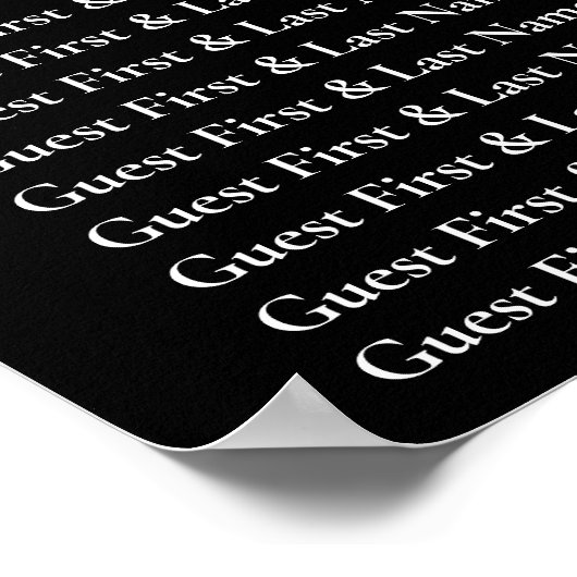 Schwarze, moderne Begrüßungssitze Poster (Ecke)